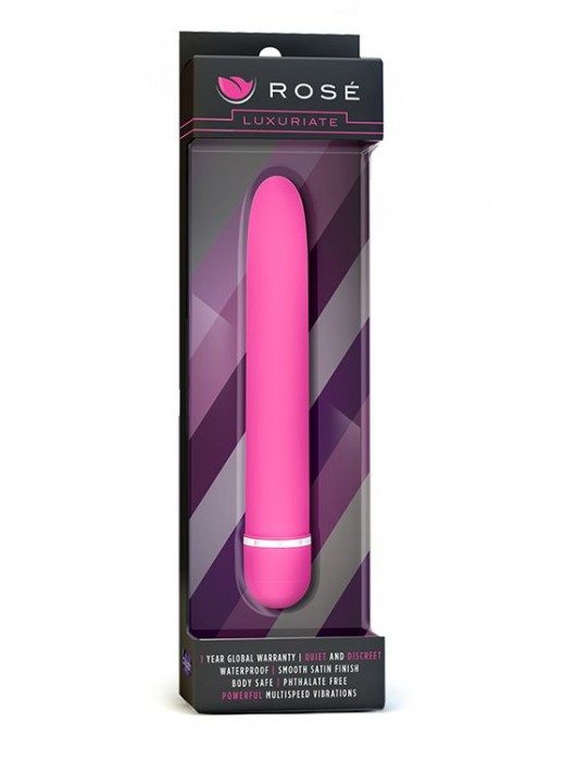 Розовый классический вибратор Luxuriate - 17,8 см. - Blush Novelties