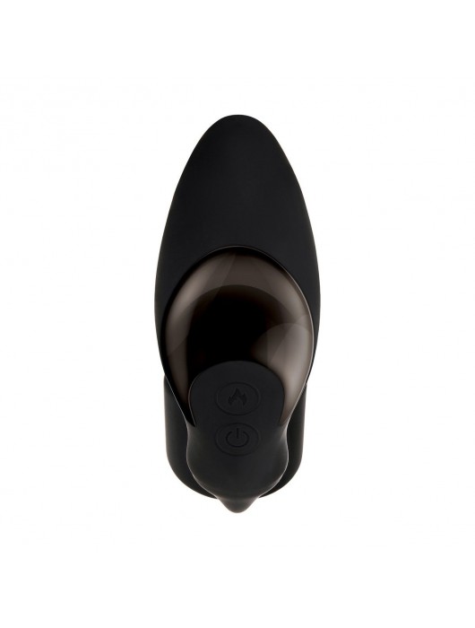 Черный вибромассажер простаты с эрекционным кольцом Strapped   Tapped - Zero Tolerance - в Саранске купить с доставкой