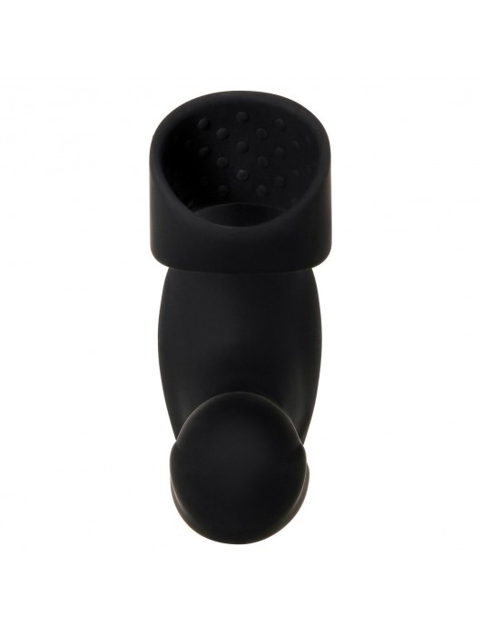 Черный вибромассажер простаты с эрекционным кольцом Strapped   Tapped - Zero Tolerance - в Саранске купить с доставкой