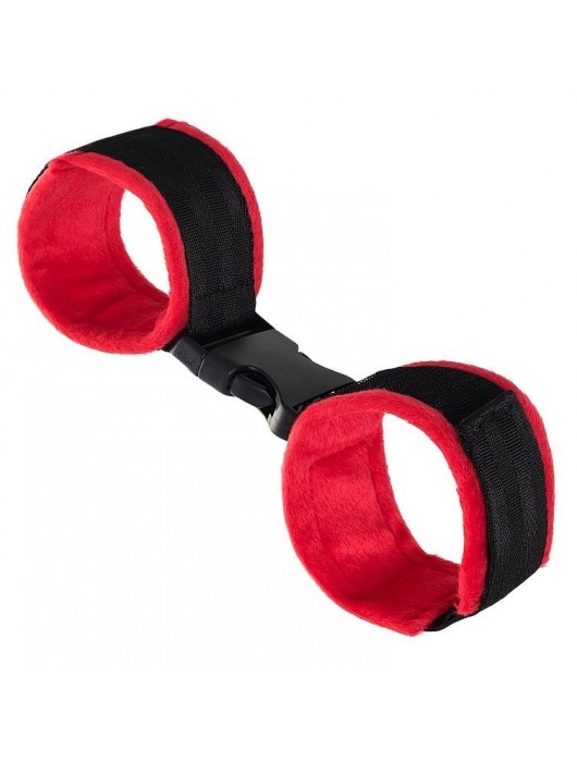Красно-черные велюровые оковы Anonymo - ToyFa - купить с доставкой в Саранске