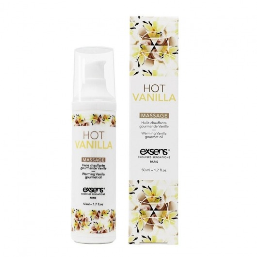 Разогревающее массажное масло с ароматом ванили Gourmet Hot Vanilla - 50 мл. - Exsens - купить с доставкой в Саранске