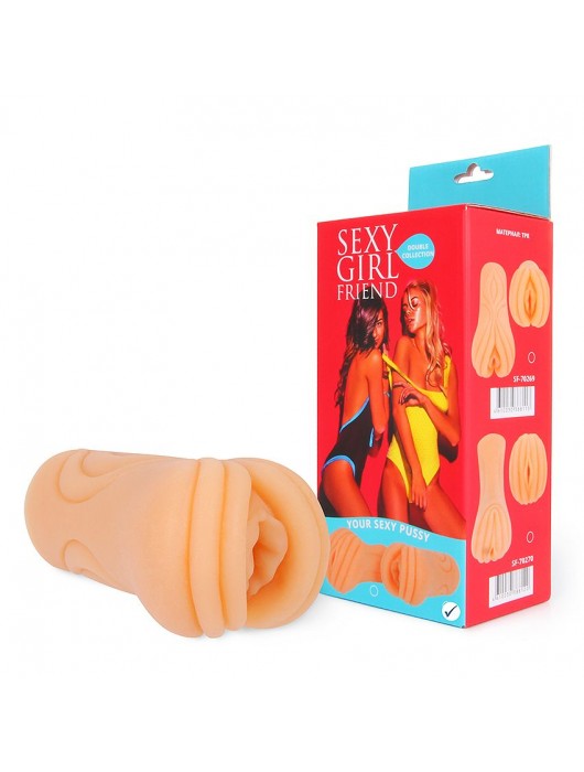 Телесный мастурбатор-вагина со складками на входе - Bior toys - в Саранске купить с доставкой