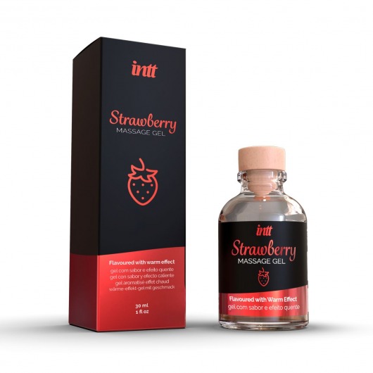 Массажный гель с ароматом клубники Strawberry - 30 мл. - INTT - купить с доставкой в Саранске