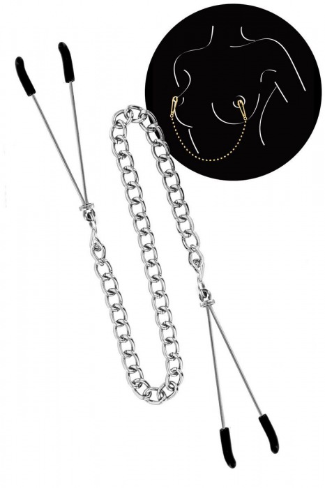 Регулируемые зажимы для сосков Sweet Caress Nipple Chain - Sweet Caress - купить с доставкой в Саранске