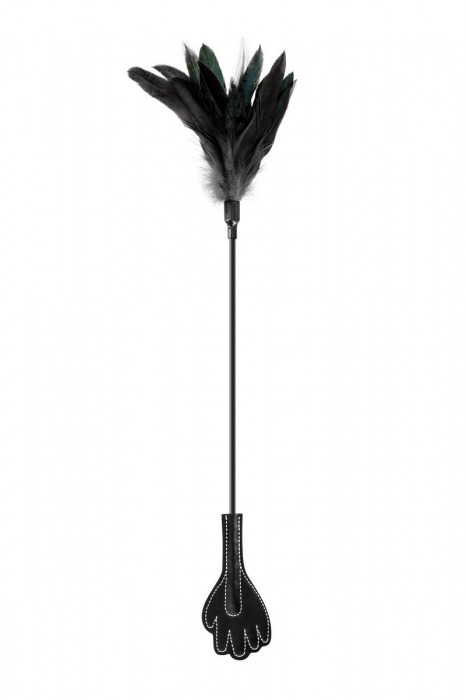 Двусторонний стек-щекоталка Sweet Caress Feather Whip - 58 см. - Sweet Caress - купить с доставкой в Саранске