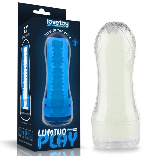 Светящийся в темноте мастурбатор Lumino Play Masturbator Ribbed - Lovetoy - в Саранске купить с доставкой