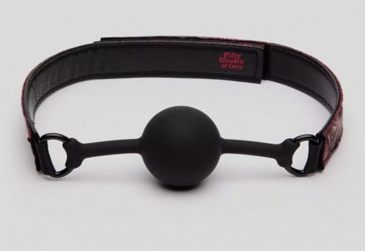 Кляп-шар на двусторонних ремешках Reversible Silicone Ball Gag - Fifty Shades of Grey - купить с доставкой в Саранске