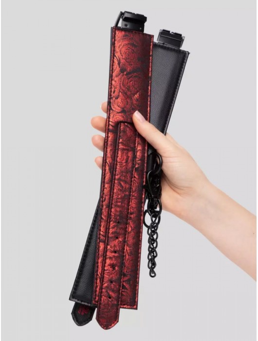 Красно-черные оковы Reversible Faux Leather Ankle Cuffs - Fifty Shades of Grey - купить с доставкой в Саранске