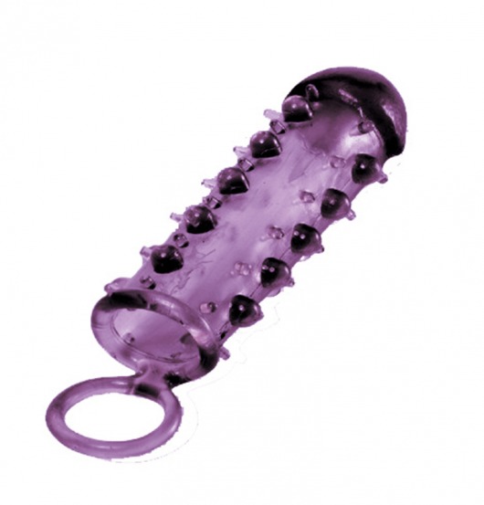 Закрытая фиолетовая насадка с пупырышками SAMURAI PENIS SLEEVE PURPLE - 14,5 см. - NMC - в Саранске купить с доставкой