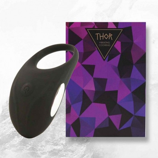 Черное эрекционное виброкольцо Thor Cockring - FeelzToys - в Саранске купить с доставкой