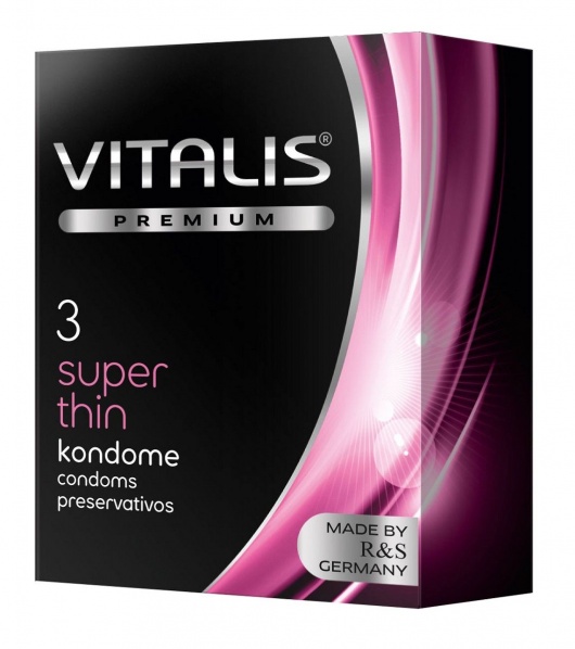 Ультратонкие презервативы VITALIS PREMIUM super thin - 3 шт. - Vitalis - купить с доставкой в Саранске