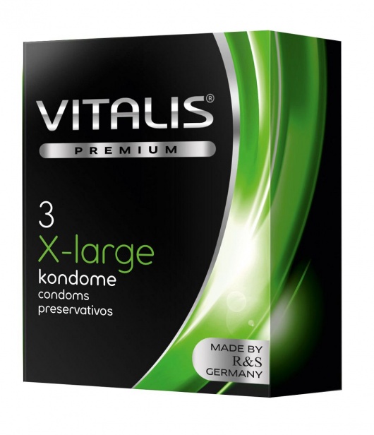 Презервативы увеличенного размера VITALIS PREMIUM x-large - 3 шт. - Vitalis - купить с доставкой в Саранске