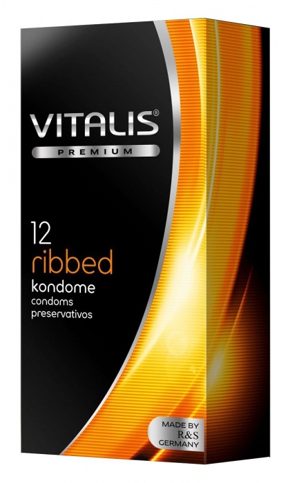 Ребристые презервативы VITALIS PREMIUM ribbed - 12 шт. - Vitalis - купить с доставкой в Саранске