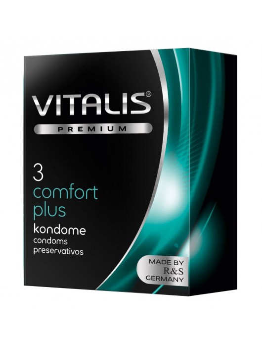 Контурные презервативы VITALIS PREMIUM comfort plus - 3 шт. - Vitalis - купить с доставкой в Саранске