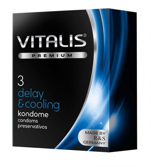Презервативы VITALIS PREMIUM delay   cooling с охлаждающим эффектом - 3 шт. - Vitalis - купить с доставкой в Саранске