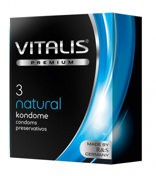 Классические презервативы VITALIS PREMIUM natural - 3 шт. - Vitalis - купить с доставкой в Саранске