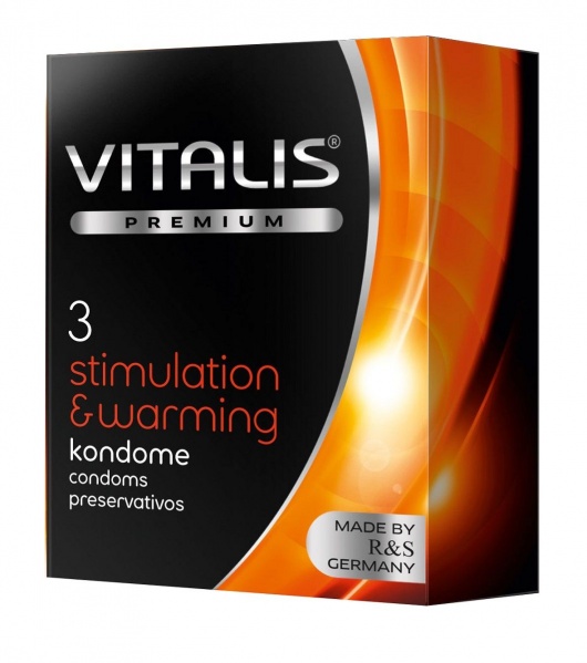 Презервативы VITALIS PREMIUM stimulation   warming с согревающим эффектом - 3 шт. - Vitalis - купить с доставкой в Саранске