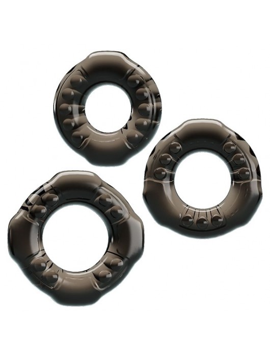 Набор из 3 эластичных дымчатых эрекционных колец - Baile - в Саранске купить с доставкой