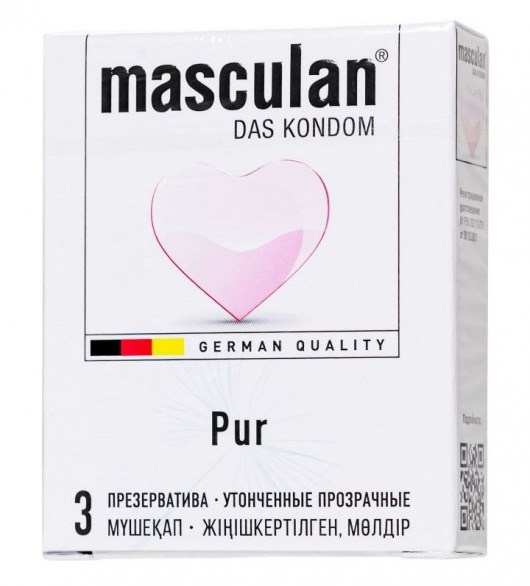 Супертонкие презервативы Masculan Pur - 3 шт. - Masculan - купить с доставкой в Саранске