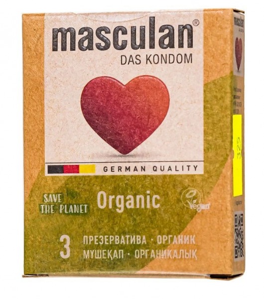 Экологически чистые презервативы Masculan Organic - 3 шт. - Masculan - купить с доставкой в Саранске