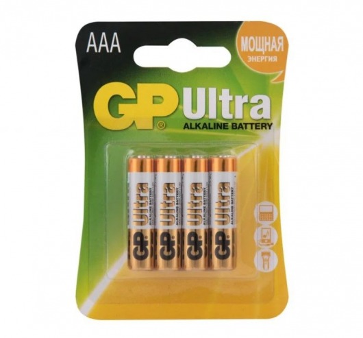 Батарейки алкалиновые GP Ultra Alkaline 24А AАA/LR03 - 4 шт. - Элементы питания - купить с доставкой в Саранске