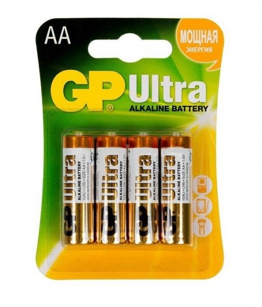 Батарейки алкалиновые GP Ultra Alkaline AA/LR6 - 4 шт. - Элементы питания - купить с доставкой в Саранске