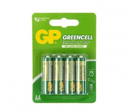 Батарейки солевые GP GreenCell AA/R6G - 4 шт. - Элементы питания - купить с доставкой в Саранске