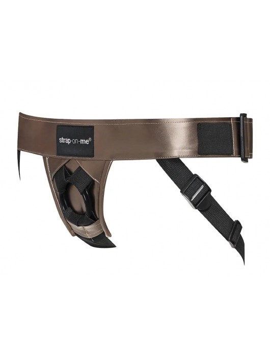 Бронзовый пояс для насадок Curious Harness - Strap-on-me - купить с доставкой в Саранске