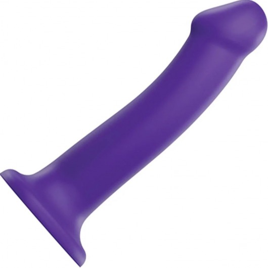 Фиолетовый фаллоимитатор-насадка Strap-On-Me Dildo Dual Density size L - 19 см. - Strap-on-me - купить с доставкой в Саранске