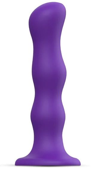 Фиолетовая насадка Strap-On-Me Dildo Geisha Balls size M - Strap-on-me - купить с доставкой в Саранске