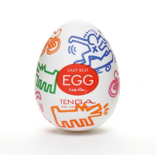 Мастурбатор-яйцо Keith Haring EGG STREET - Tenga - в Саранске купить с доставкой