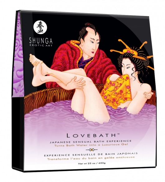 Соль для ванны Lovebath Sensual lotus, превращающая воду в гель - 650 гр. - Shunga - купить с доставкой в Саранске