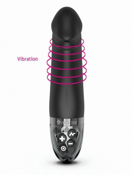 Черный вибратор с электростимуляцией Real Deal Neal - 16,5 см. - MyStim - купить с доставкой в Саранске