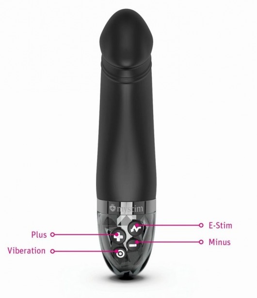 Черный вибратор с электростимуляцией Real Deal Neal - 16,5 см. - MyStim - купить с доставкой в Саранске