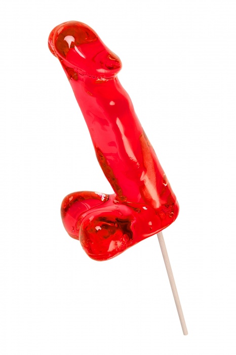Красный леденец в форме члена со вкусом виски - 173 гр. - Sosuчki - купить с доставкой в Саранске