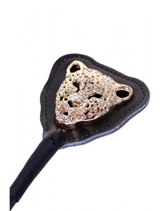 Чёрный стек с фигуркой леопарда на наконечнике - 21 см. - ToyFa - купить с доставкой в Саранске