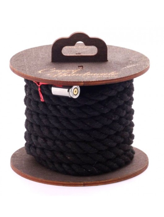 Черная хлопковая веревка для бондажа на катушке - 3 м. - Crazy Handmade - купить с доставкой в Саранске