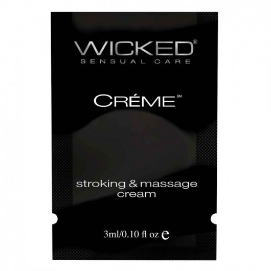 Крем для массажа и мастурбации Wicked Stroking and Massage Creme - 3 мл. - Wicked - купить с доставкой в Саранске