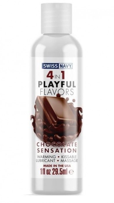 Массажный гель 4-в-1 Chocolate Sensation с ароматом шоколада - 29,5 мл. - Swiss navy - купить с доставкой в Саранске