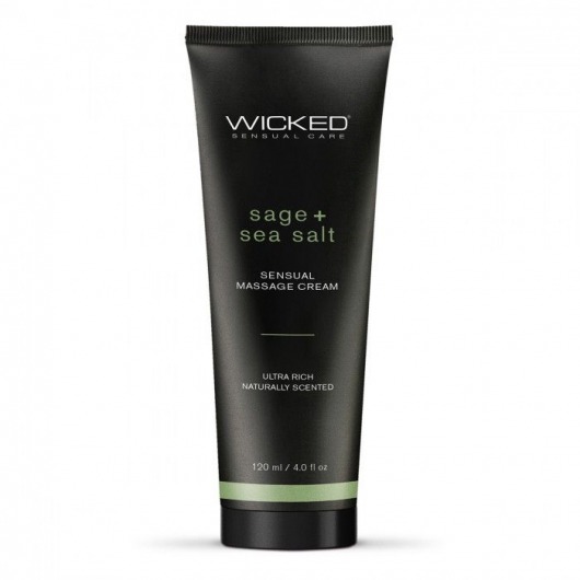 Массажный легкий крем WICKED Sage plus Sea Salt - 120 мл. - Wicked - купить с доставкой в Саранске