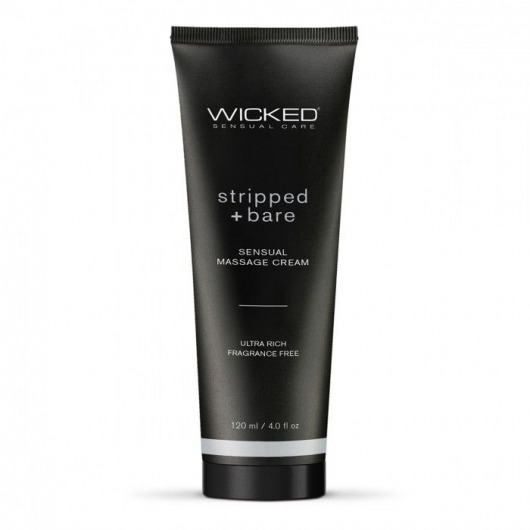 Массажный легкий крем WICKED Stripped plus Bare - 120 мл. - Wicked - купить с доставкой в Саранске