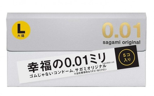 Презервативы Sagami Original 0.02 L-size увеличенного размера - 5 шт. - Sagami - купить с доставкой в Саранске