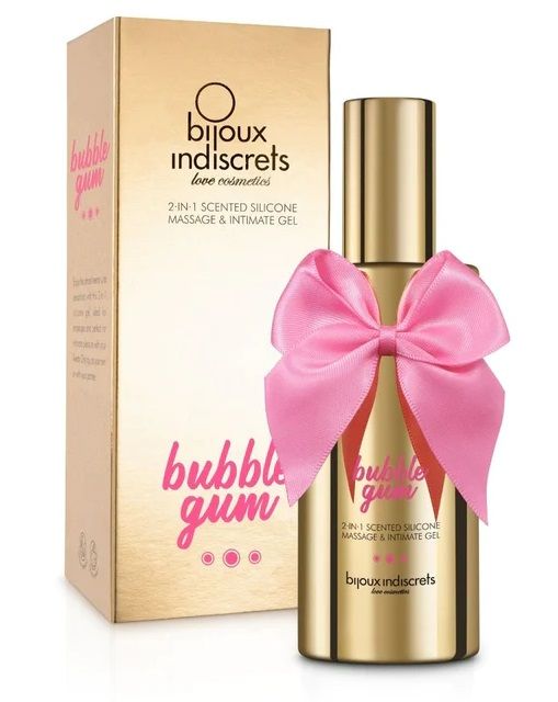 Гель с ароматом жвачки Bubblegum 2-in-1 Scented Silicone Massage And Intimate Gel - 100 мл. - Bijoux Indiscrets - купить с доставкой в Саранске