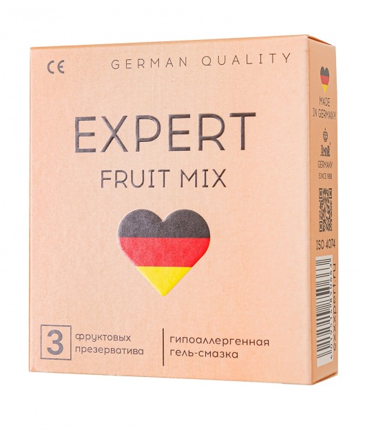 Ароматизированные презервативы EXPERT Fruit Mix - 3 шт. - Expert - купить с доставкой в Саранске