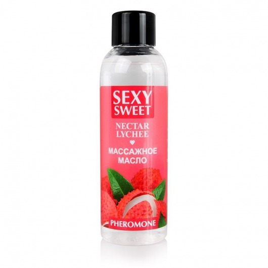 Массажное масло Sexy Sweet Nectar Lychee с феромонами и ароматом личи - 75 мл. - Биоритм - купить с доставкой в Саранске