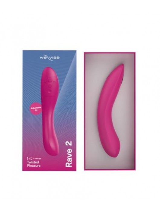 Розовый изогнутый вибромассажер We-Vibe Rave 2 - 21,7 см. - We-vibe