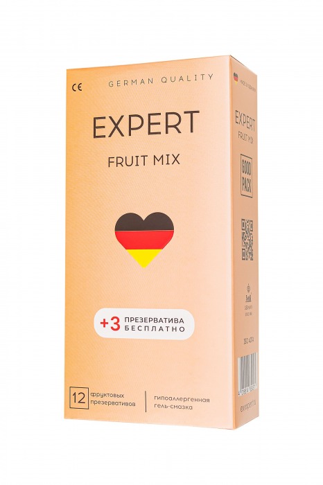 Ароматизированные презервативы EXPERT Fruit Mix - 12 шт.(+3 в подарок) - Expert - купить с доставкой в Саранске