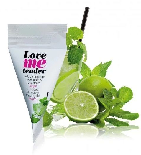 Съедобное согревающее массажное масло Love Me Tender Mojito с ароматом мохито - 10 мл. - Love to Love - купить с доставкой в Саранске