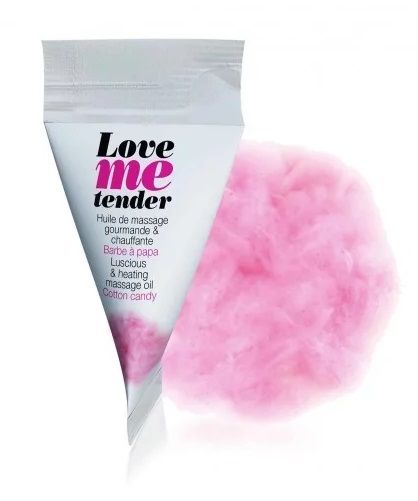Съедобное согревающее массажное масло Love Me Tender Cotton Candy с ароматом сладкой ваты - 10 мл. - Love to Love - купить с доставкой в Саранске