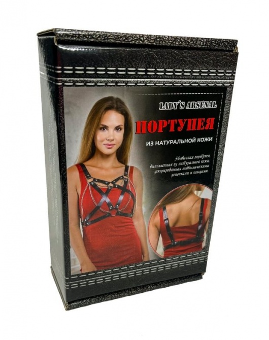 Портупея из натуральной кожи с цепочками - БДСМ Арсенал - купить с доставкой в Саранске